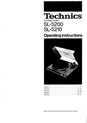 Technics SL-5200 Operating Instructions Manual