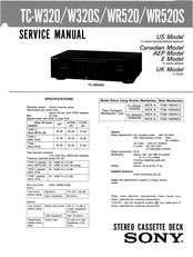 Sony TC-W520S Service Manual