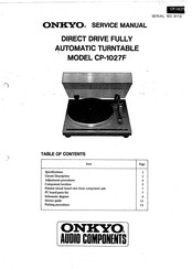 Onkyo CP-1027F Service Manual