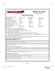 Panther PA-120C Installation Manual
