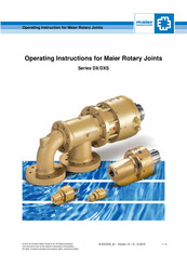 Maier DXR2 Operating Instructions Manual