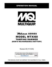 MQ Multiquip Mikasa MTXi60 Operation Manual