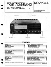 Kenwood TK-931A(HD) User Manual