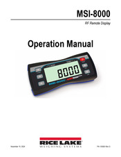 Rice Lake MSI-8000 Operation Manual