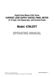 MG 47NLDYT Operating Manual