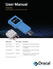 Dracal Technologies VCP-RTD200 User Manual