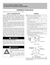 Carrier PA16N Series Installation Instructions Manual