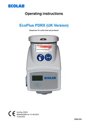 Ecolab EcoPlus PDRX Operating Instructions Manual