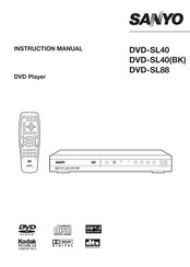 Sanyo DVD-SL40 Instruction Manual