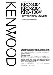 Kenwood KRC-2004 Instruction Manual