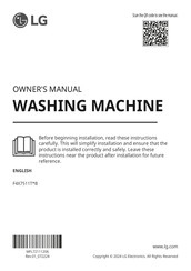 LG F4X7511T B Series Owner's Manual
