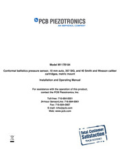 PCB Piezotronics M117B184 Installation And Operating Manual