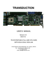 Transduction TR-979 User Manual