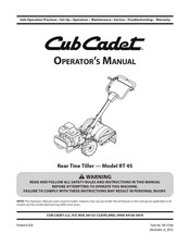 MTD Cub Cadet RT 45 Operator's Manual
