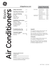 GE AJCM 12 ACF Series Owner's Manual And Installation Instructions