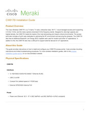 Cisco Meraki CW9178I Installation Manual