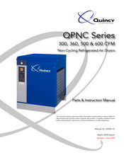 Quincy Compressor QPNC-360 Spare Parts & Instruction Manual