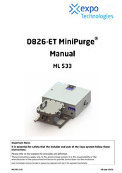 EXPO MiniPurge D826-ET Manual