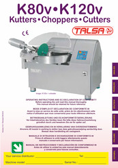 Talsa K120v Operating Instructions Manual