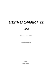 Defro SMART II Operating Manual