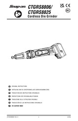 Snap-On CTGRS8806 Original Instructions Manual