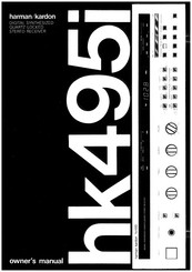 Harman Kardon HK495I Owner's Manual