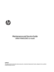 HP OMEN TRANSCEND 32 Maintenance And Service Manual
