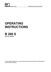 Knuth B 200 S Operating Instructions Manual