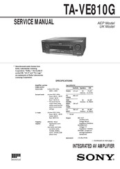 Sony TA-VE810G Service Manual