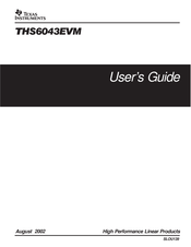 Texas Instruments THS6043EVM User Manual