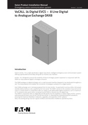 Eaton VoCALL 16 Digital EVCS Product Installation Manual