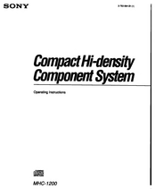 Sony MHC-1200 Operating Instructions Manual