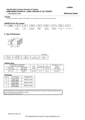 Murata GRM155R61H104KE14 Series Reference Sheet