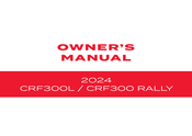Honda CRF300LR 2024 Owner's Manual