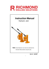 Richmond TJR005T Instruction Manual