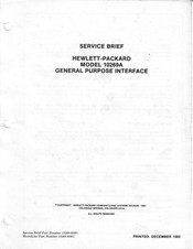 Hp 10269A Service Manual