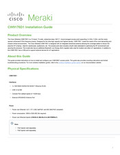Cisco Meraki CW9176D1 Installation Manual
