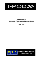 EEC f-POD ECO FPE080 Operator Instructions Manual