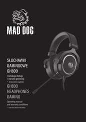 MAD DOG GH800 Operating Manual & Warranty