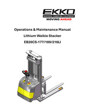 EKKO EB20CS-177LI Operation & Maintenance Manual