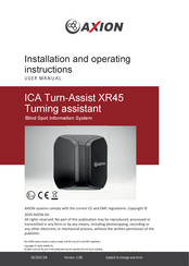 Axion MWR-XR45 Installation And Operating Instructions Manual