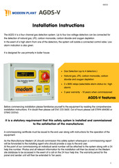 Medem AGDS-V Installation Instructions Manual