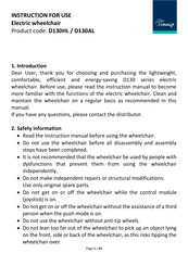Timago Electric-TIM I Instructions For Use Manual