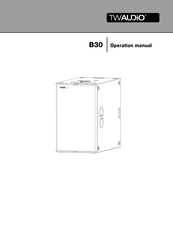 Tw Audio B30 Operation Manual