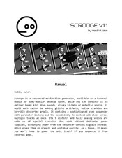 neutral labs SCROOGE v1.1 Manual