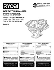 Ryobi PCL632 Operator's Manual