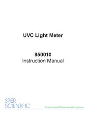 Sper Scientific 850010 Instruction Manual