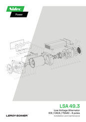 Nidec LEROY-SOMER LSA 49.3 Installation And Maintenance Manual