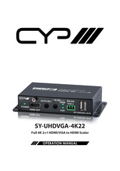 CYP SY-UHDVGA-4K22 Operation Manual