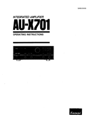 Sansui AU-X701 Operating Instructions Manual